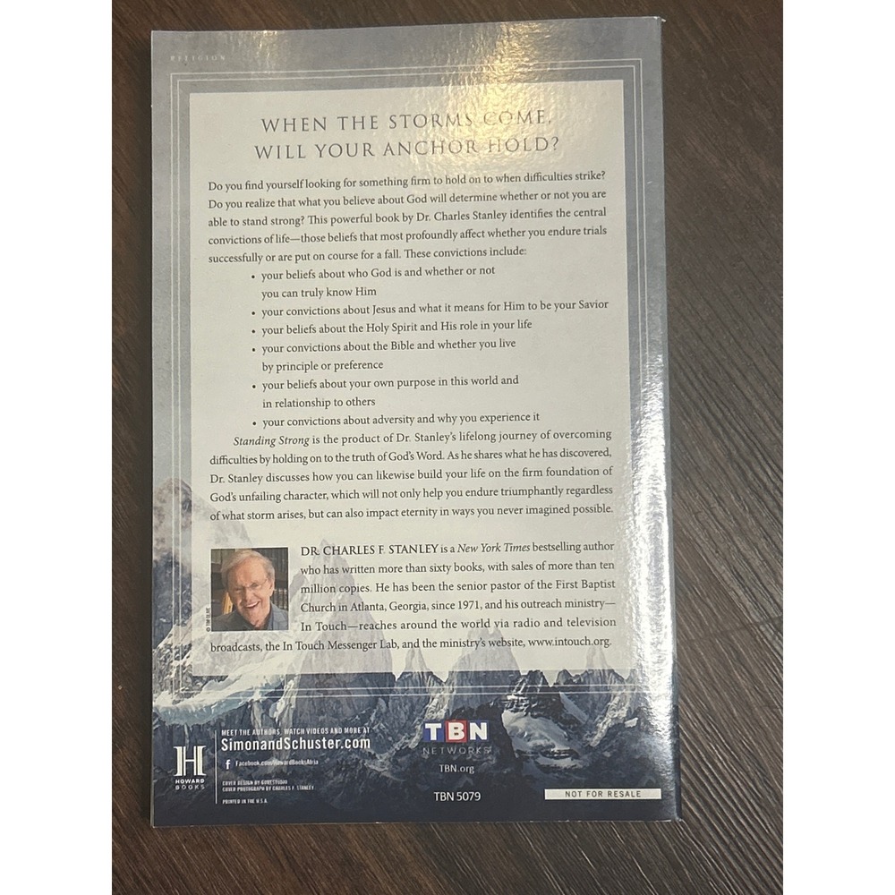 Standing Strong Charles F Stanley TBN Special Edition Paperback Christian Life - Picture 2 of 2
